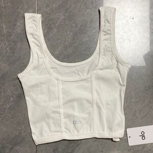 ALO Yoga Classic White Crop Top